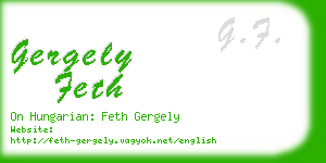 gergely feth business card